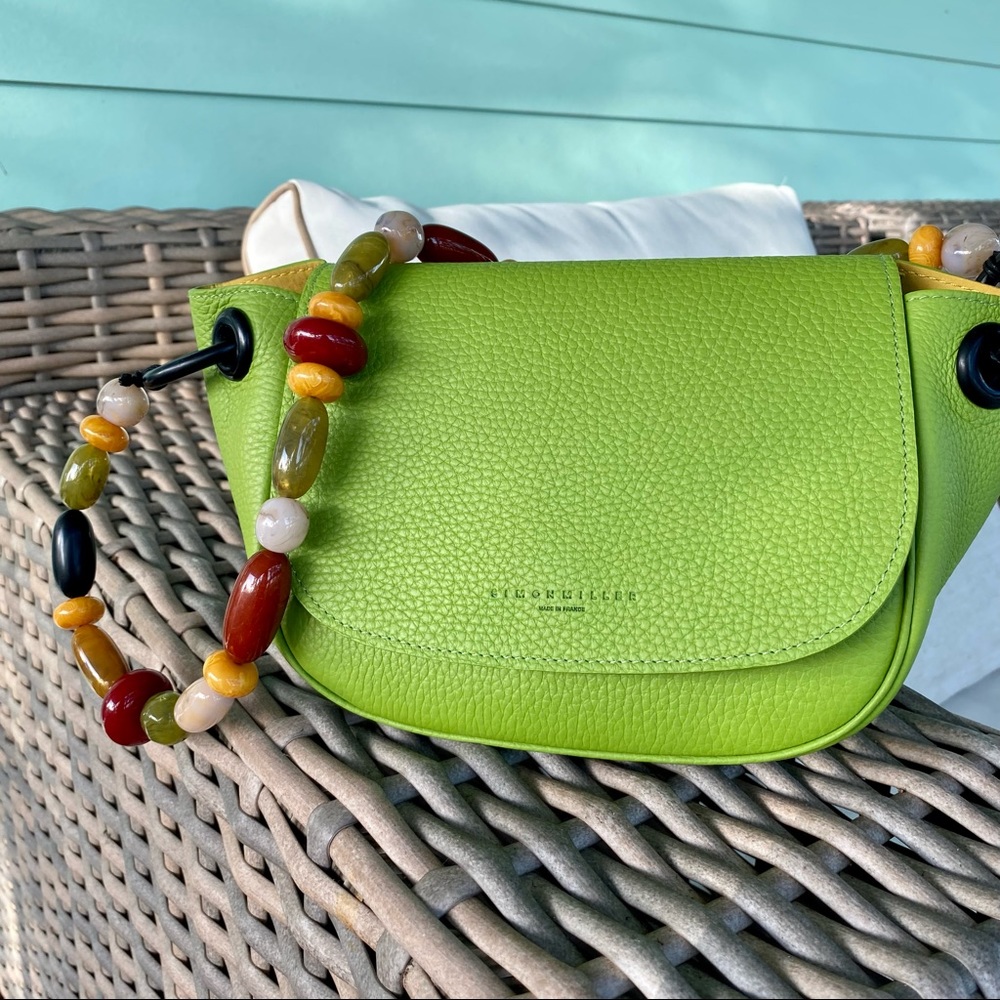 Simon Miller Kiwi Bead Strap Bend Bag NWOT - Picture 6 of 8